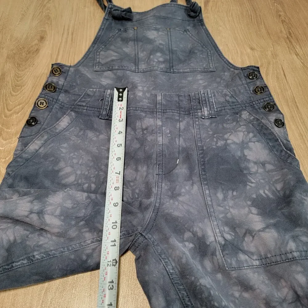 Anthropologie The Wanderer Tie Dye Overalls Size 27/4 Jumpsuit Blue Straight Leg